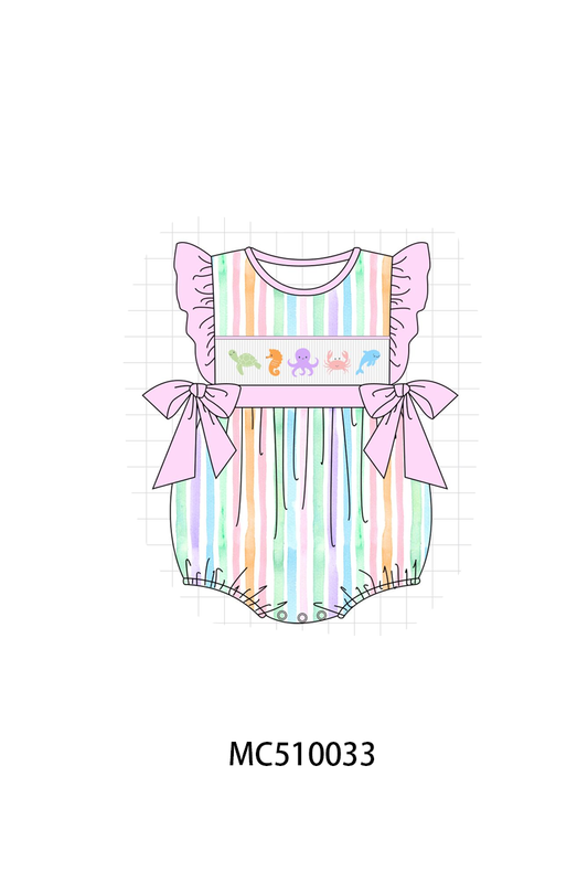 PO69 Purple marine smocked stripe collection- closing 10/27 - eta early march