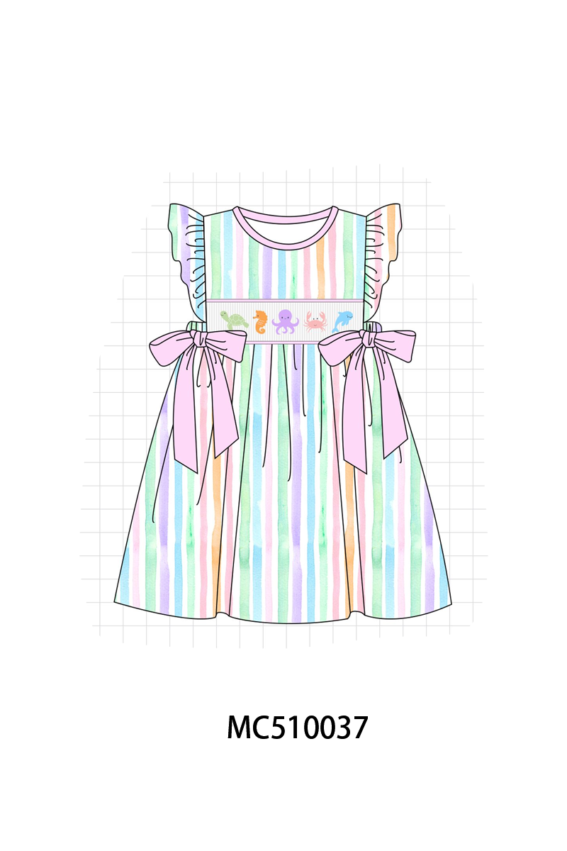 PO69 Purple marine smocked stripe collection- closing 10/27 - eta early march