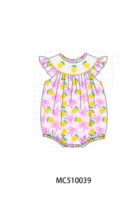 PO69 Purple bow lemon smocked collection- closing 10/27 - eta early march