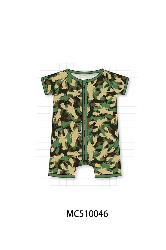 PO69 Green lobster print bamboo collection- closing 10/27 - eta early march