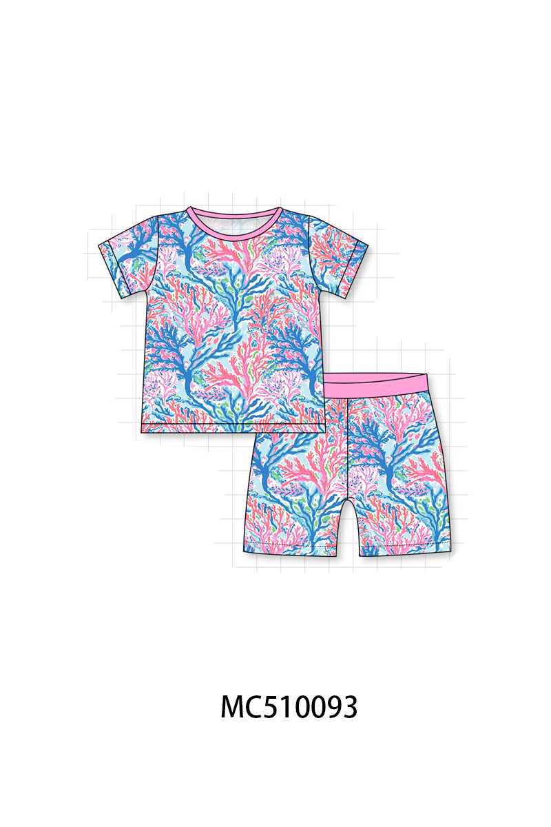 PO69 Pink bamboo print pajama collection- closing 10/27 - eta early march
