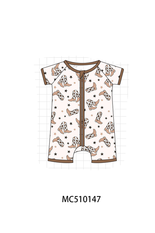 PO69 Western cowboy boots print bamboo collection- closing 10/27 - eta early march