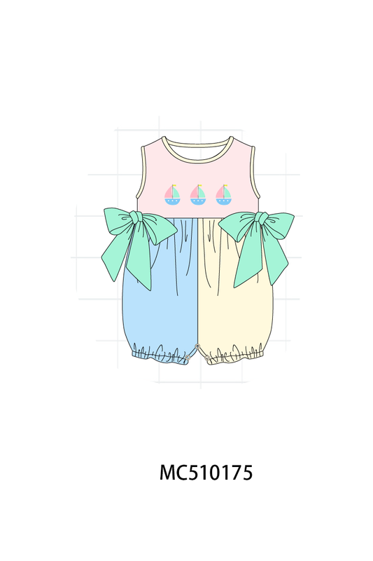 PO69 Colors blocks sailboat embroidery collection- closing 10/27 - eta early march