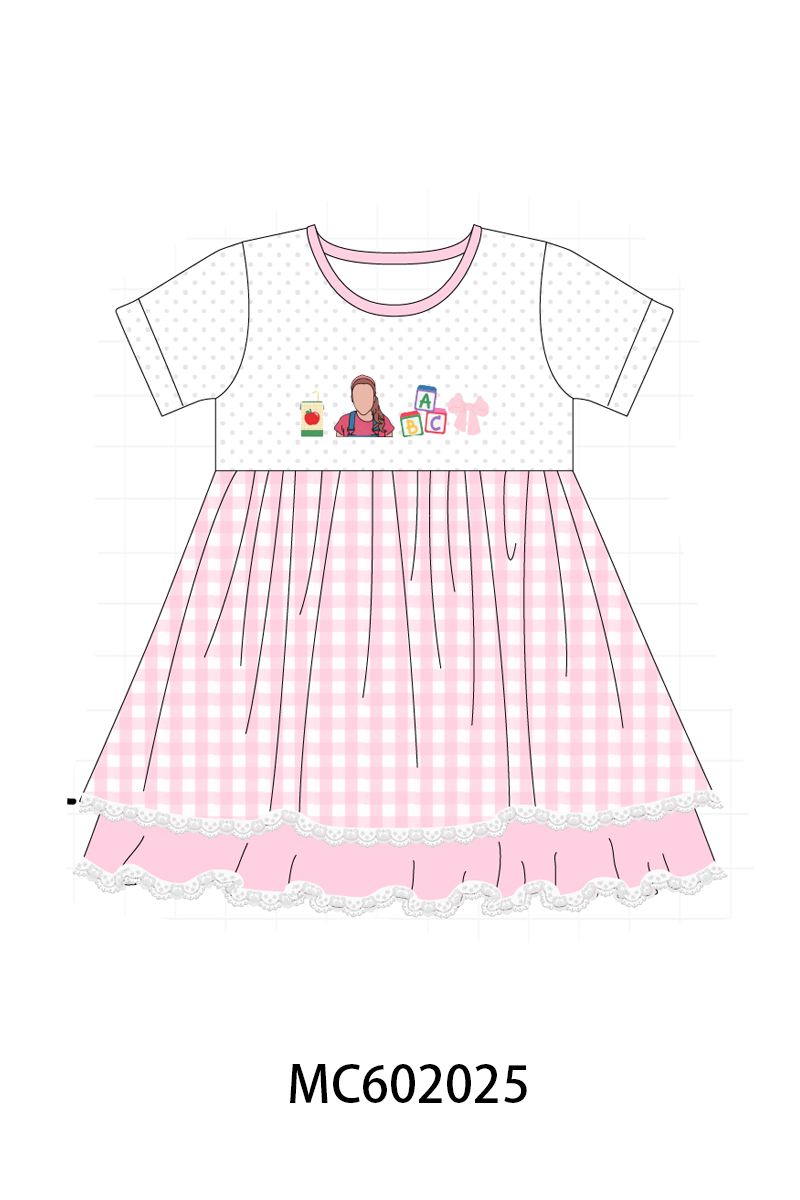PO81 Ms rachel back to school embroidery ruffle gingham collection - closing 2/16 - ETA July