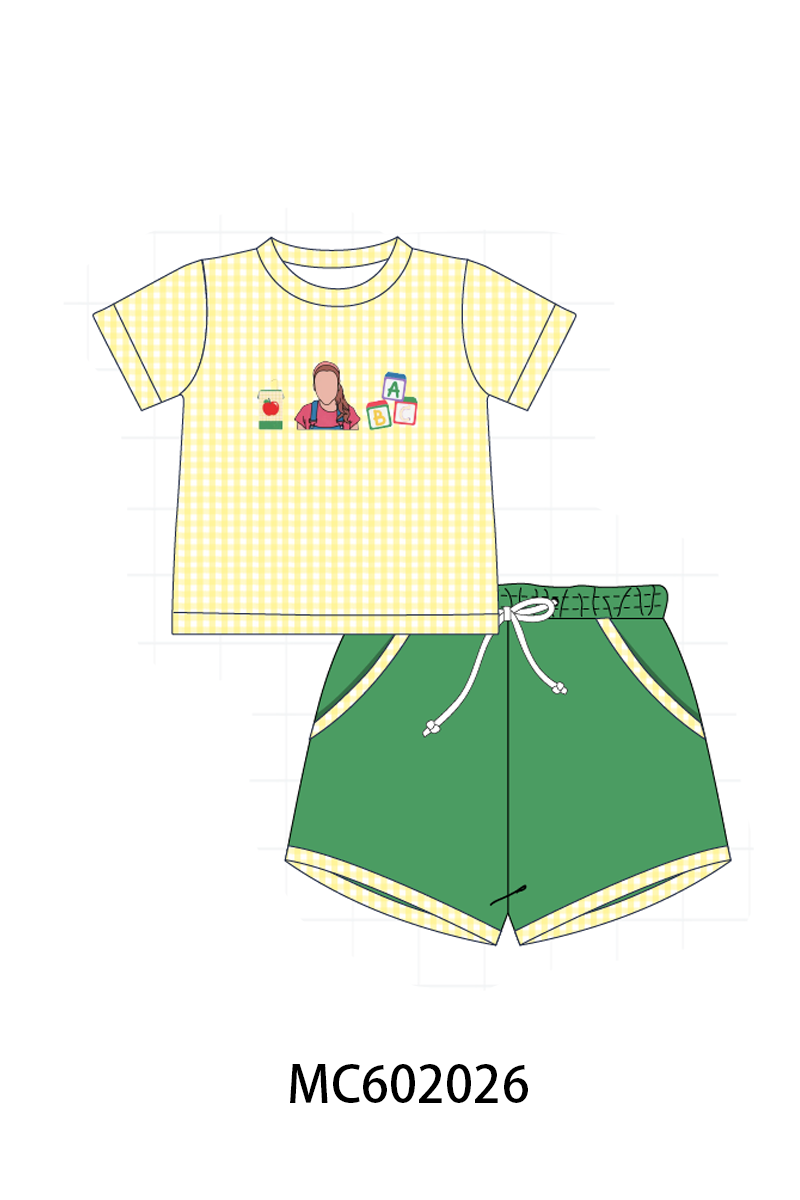 PO81 Ms rachel back to school embroidery ruffle gingham collection - closing 2/16 - ETA July
