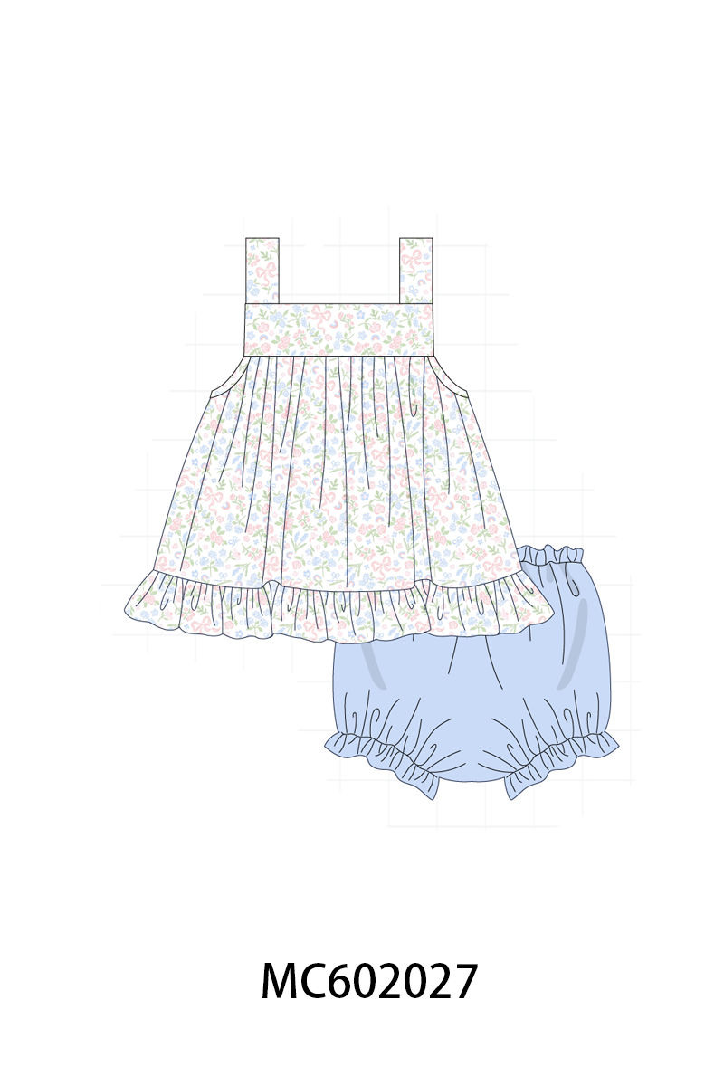 PO81 Blue floral bow print collection - closing 2/16 - ETA July