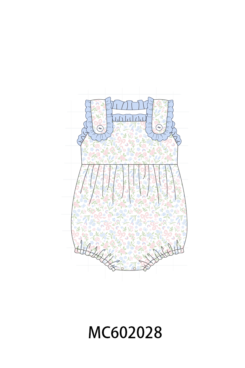 PO81 Blue floral bow print collection - closing 2/16 - ETA July