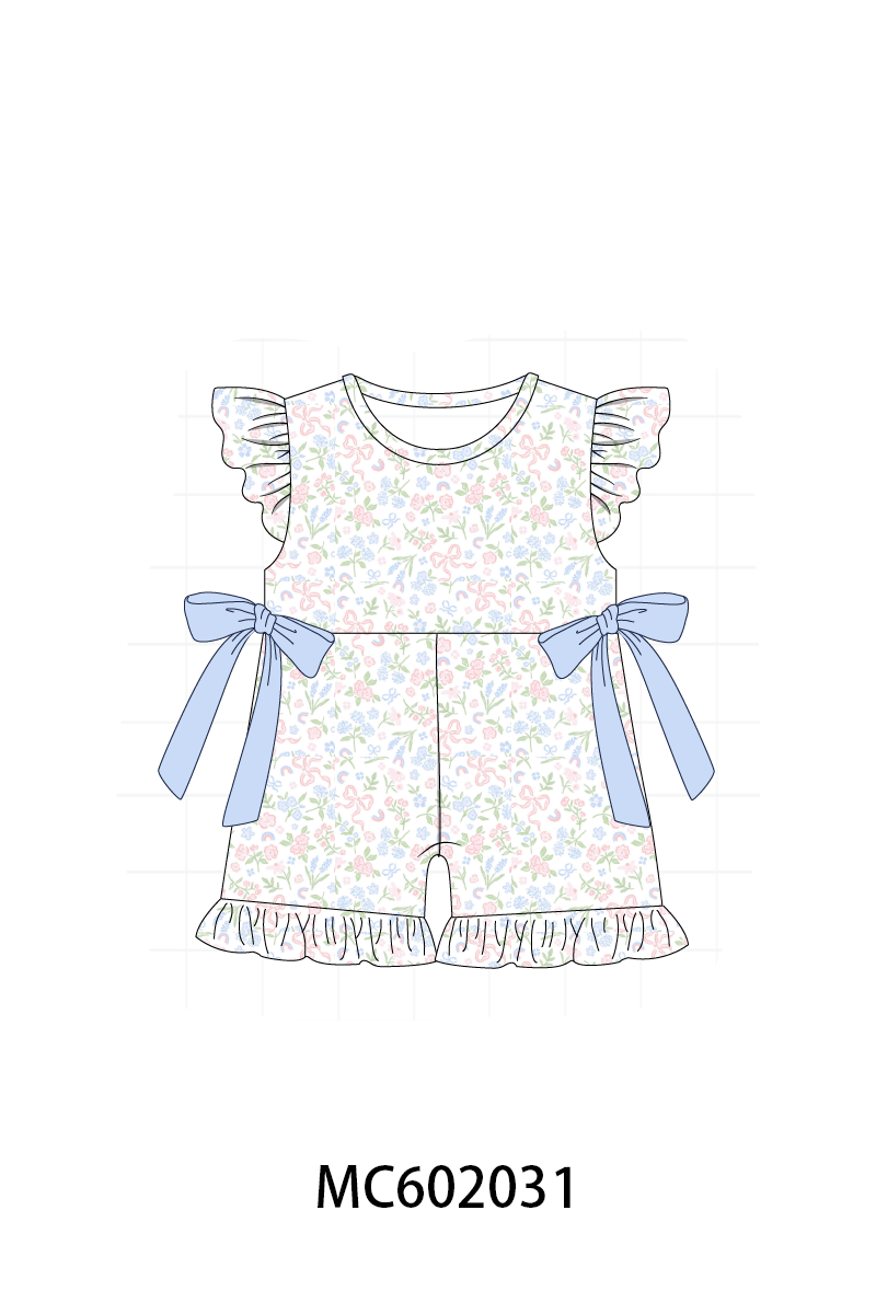 PO81 Blue floral bow print collection - closing 2/16 - ETA July