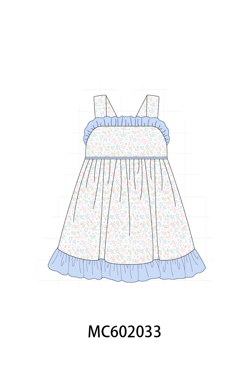 PO81 Blue floral bow print collection - closing 2/16 - ETA July
