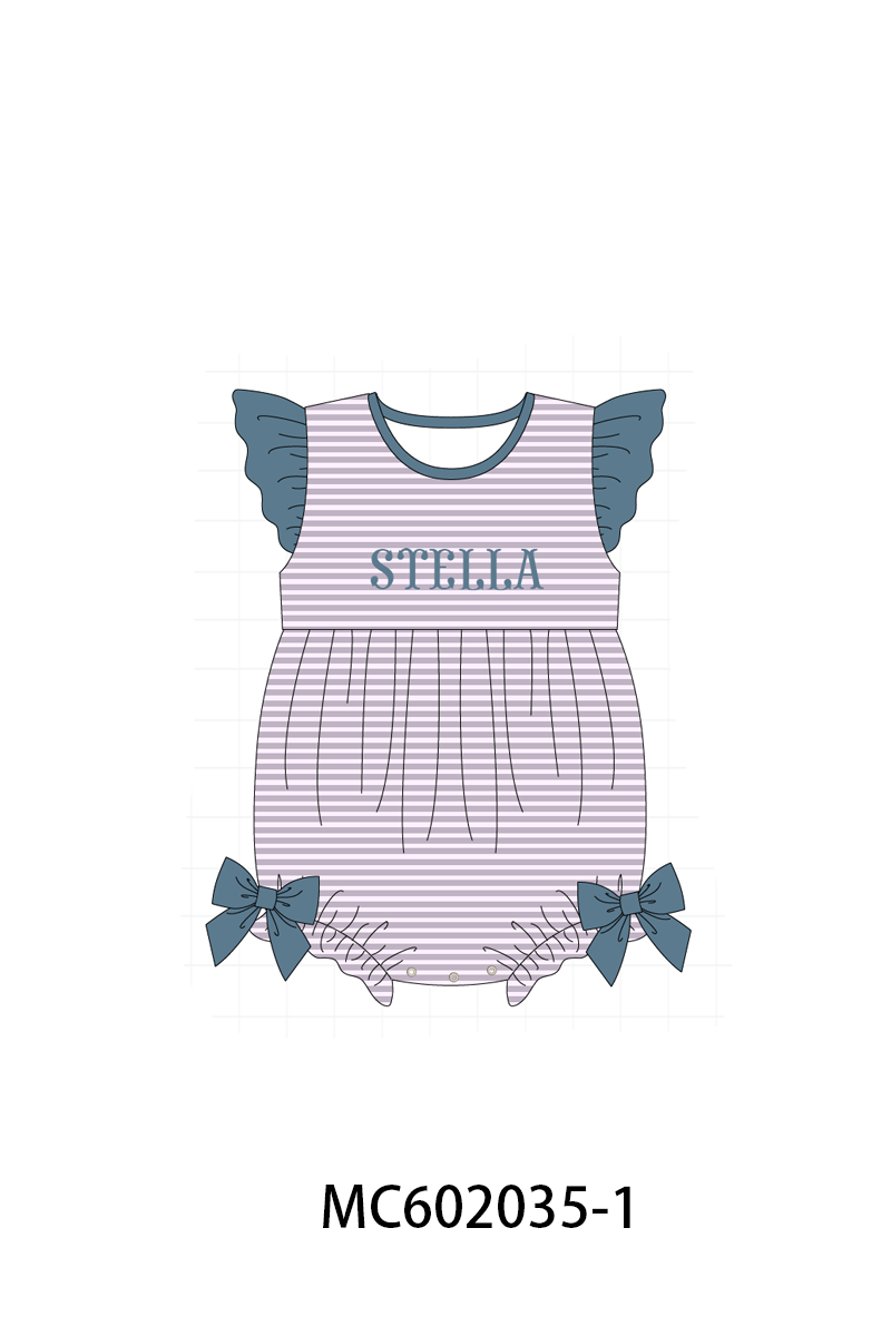 PO81 Blue stripe monogram embroidery collection 1 - closing 2/16 - ETA July