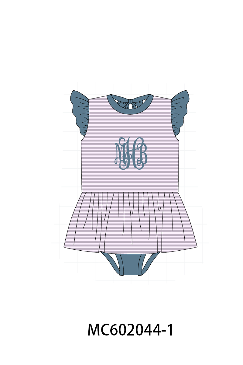 PO81 Blue stripe monogram embroidery collection 2 - closing 2/16 - ETA July