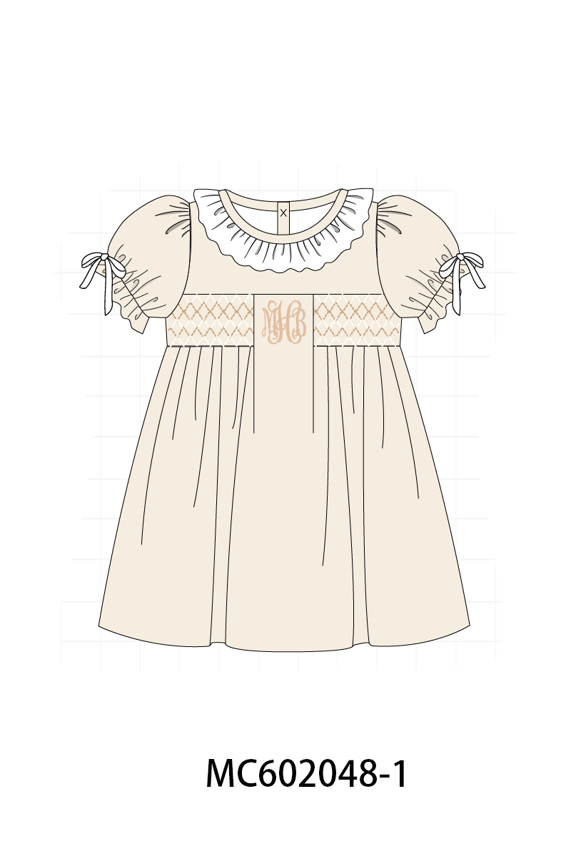 PO81 Blue puppy monogram smocked collection - closing 2/16 - ETA July