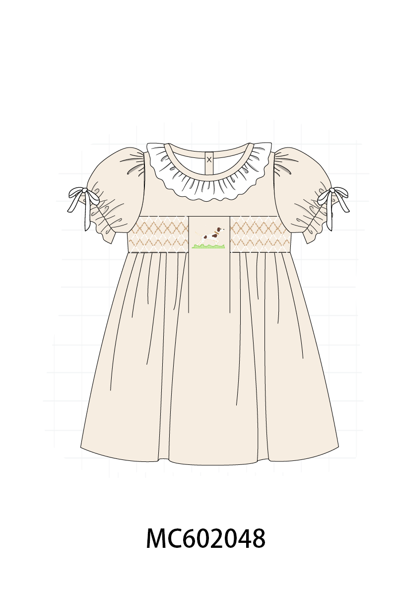 PO81 Blue puppy embroidery smocked collection - closing 2/16 - ETA July