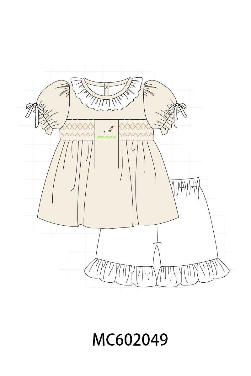 PO81 Blue puppy embroidery smocked collection - closing 2/16 - ETA July