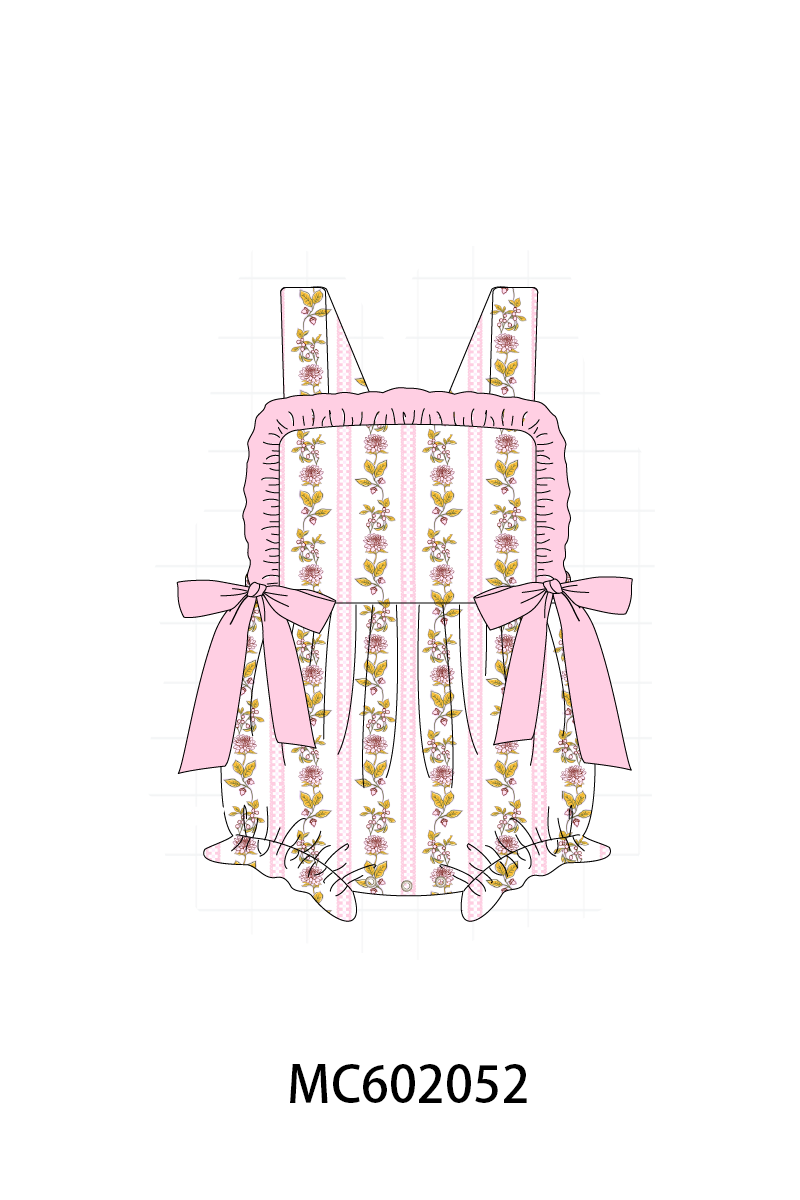 PO81 Pink garden print ruffle collection - closing 2/16 - ETA July