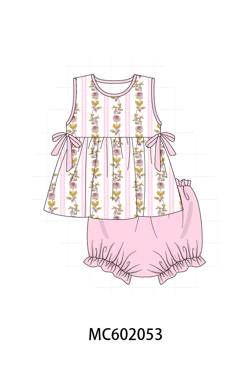 PO81 Pink garden print ruffle collection - closing 2/16 - ETA July