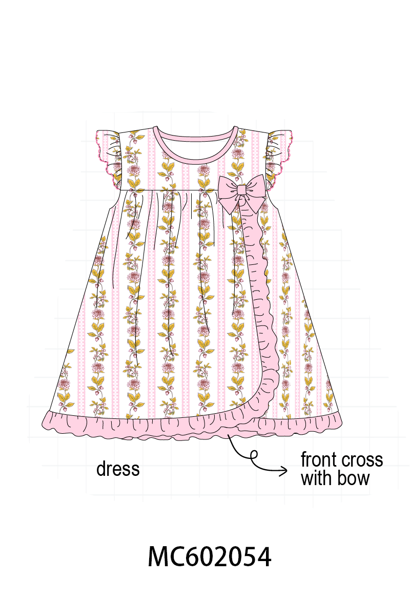 PO81 Pink garden print ruffle collection - closing 2/16 - ETA July
