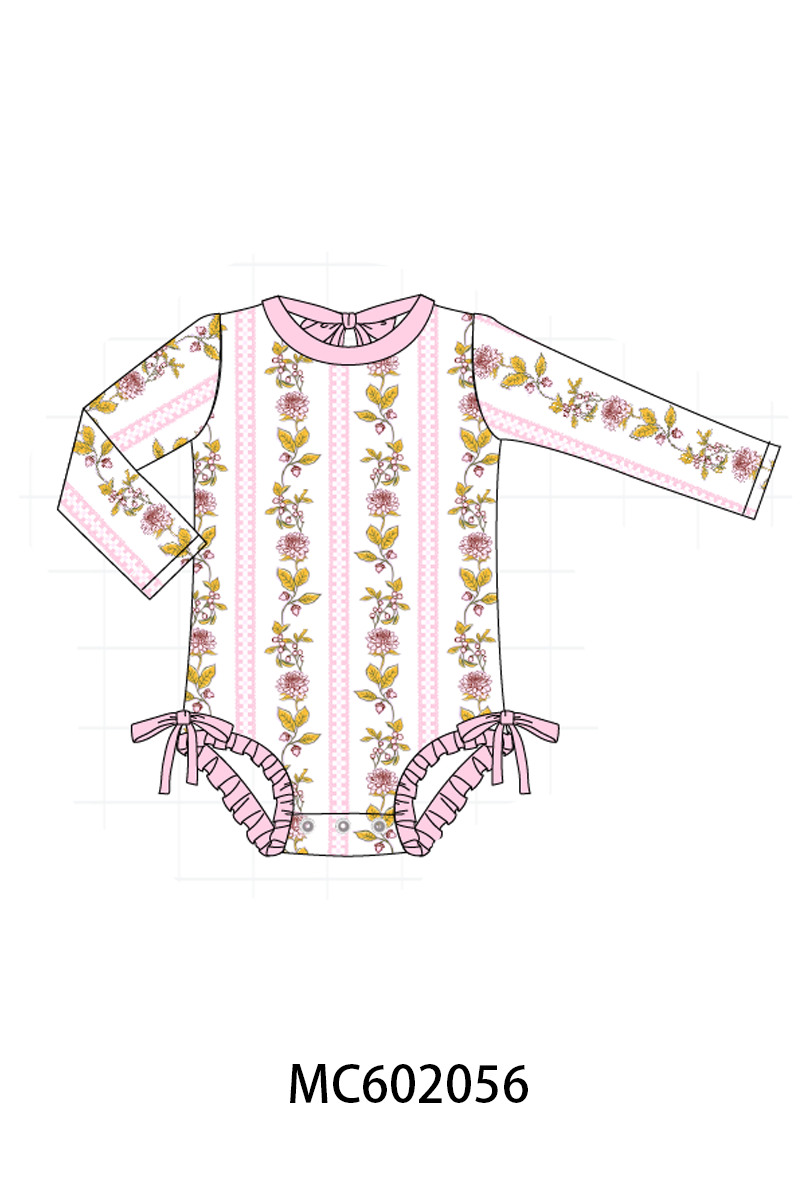 PO81 Pink garden print ruffle collection - closing 2/16 - ETA July