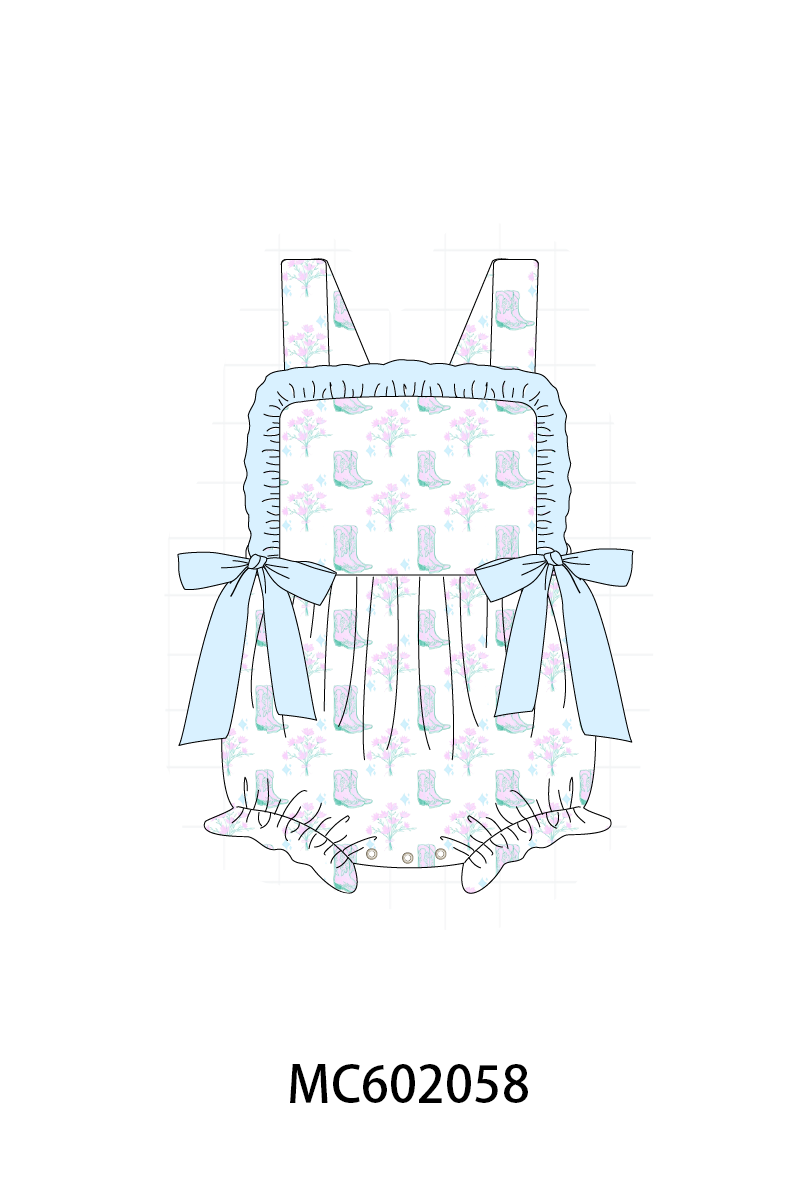 PO81 Blue boots print ruffle collection - closing 2/16 - ETA July