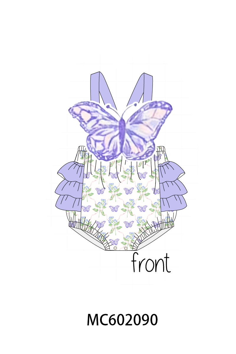 PO81 Purple floral butterfly applique collection - closing 2/16 - ETA July