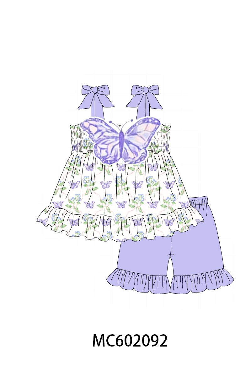 PO81 Purple floral butterfly applique collection - closing 2/16 - ETA July