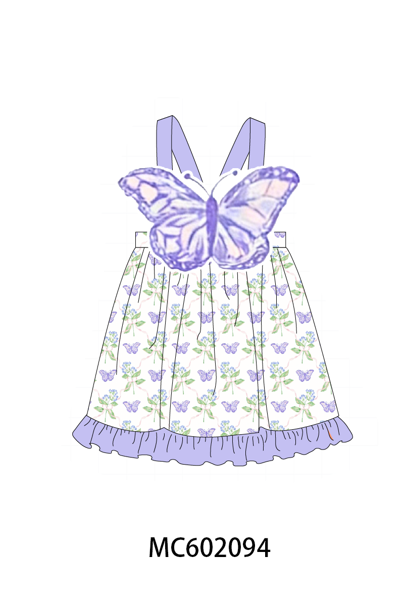 PO81 Purple floral butterfly applique collection - closing 2/16 - ETA July