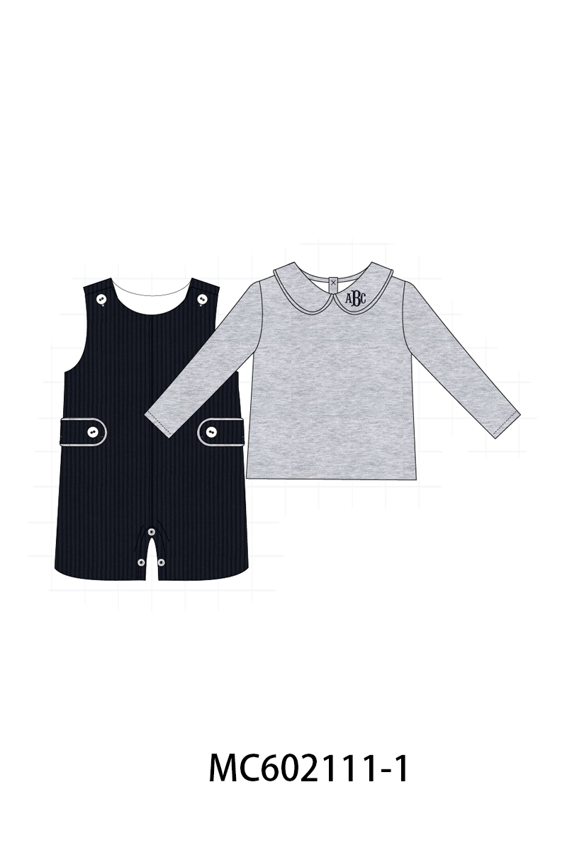 PO81 Corduroy jonjon set monogram embroidery boy collection 1 - closing 2/16 - ETA July