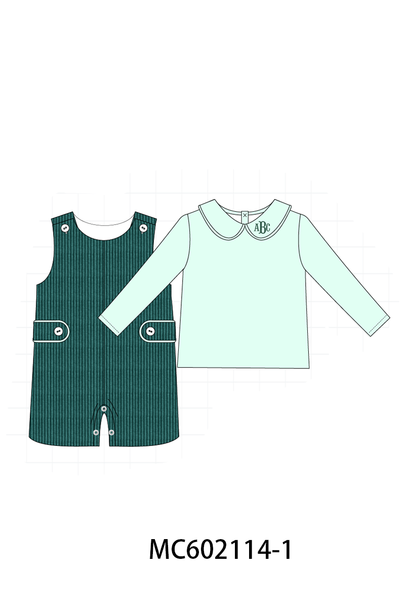 PO81 Corduroy jonjon set monogram embroidery boy collection 1 - closing 2/16 - ETA July