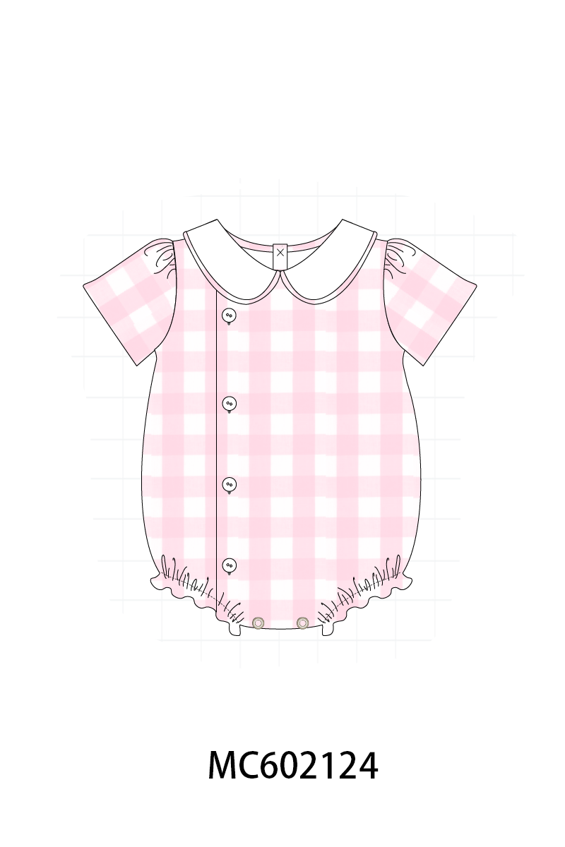 PO81 Pink&blue cotton peter pan collar gingham collection - closing 2/16 - ETA July