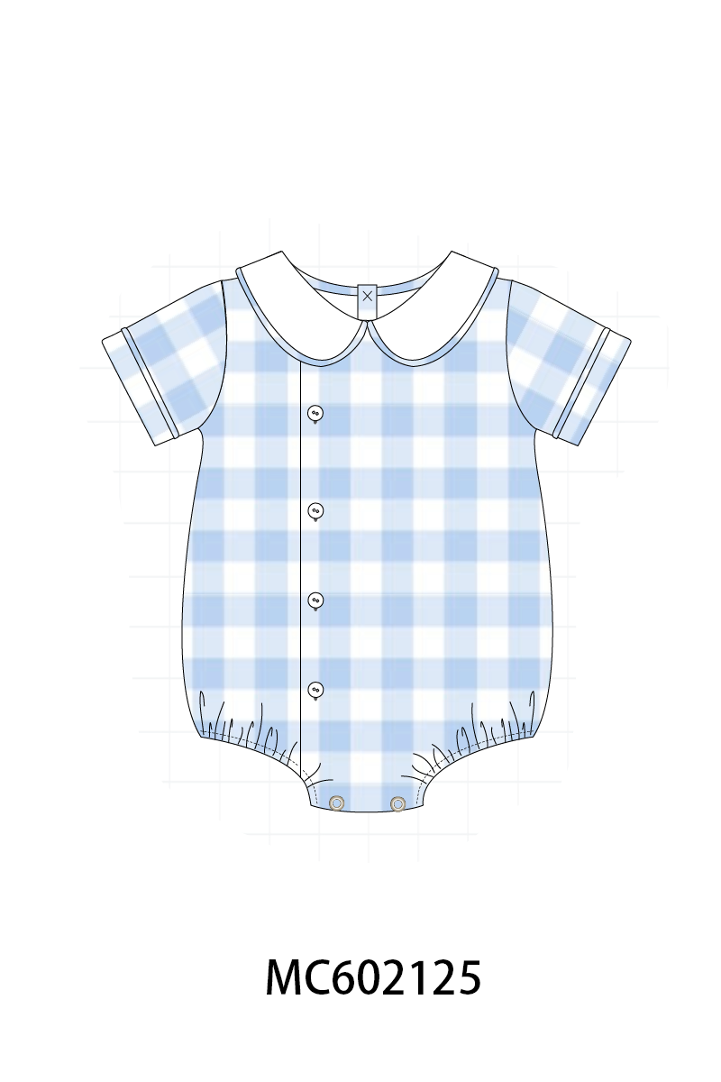PO81 Pink&blue cotton peter pan collar gingham collection - closing 2/16 - ETA July