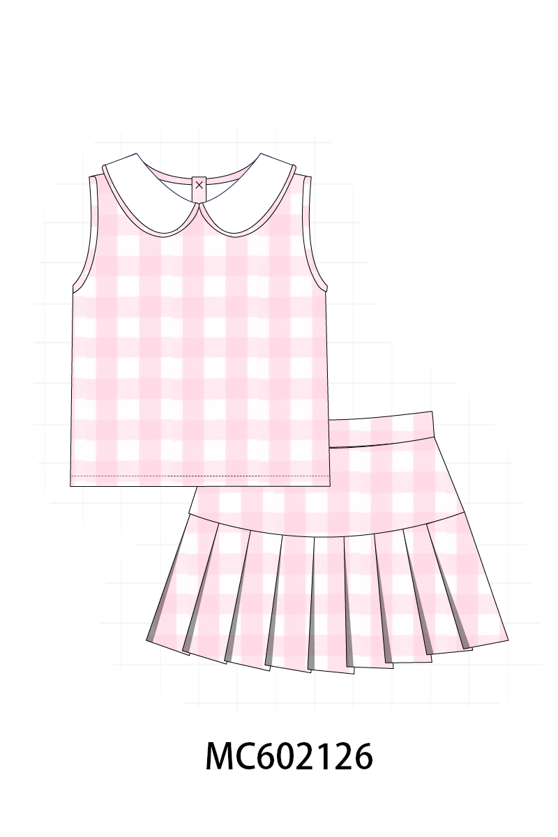 PO81 Pink&blue cotton peter pan collar gingham collection - closing 2/16 - ETA July