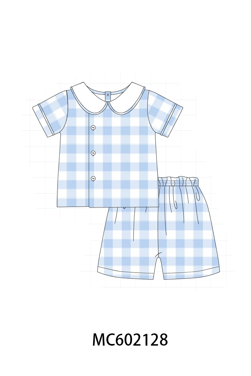 PO81 Pink&blue cotton peter pan collar gingham collection - closing 2/16 - ETA July