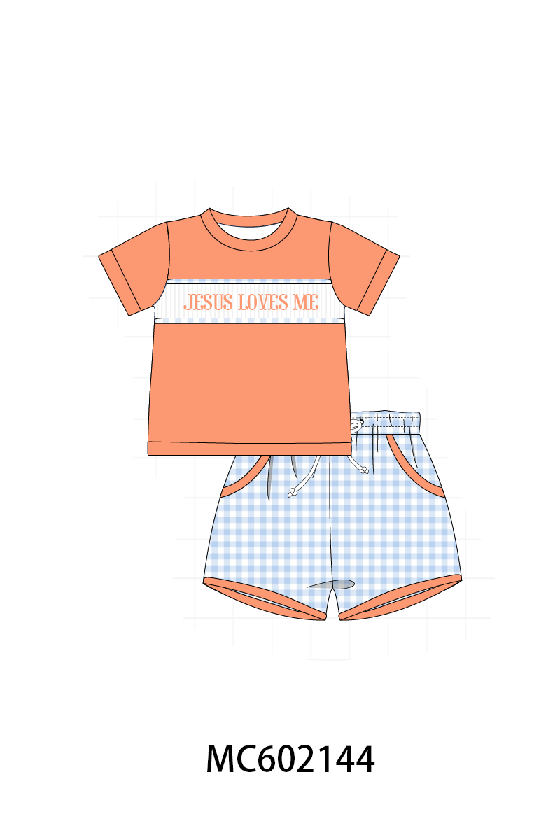 PO81 Coral floral jesus loves me smocked collection - closing 2/16 - ETA July