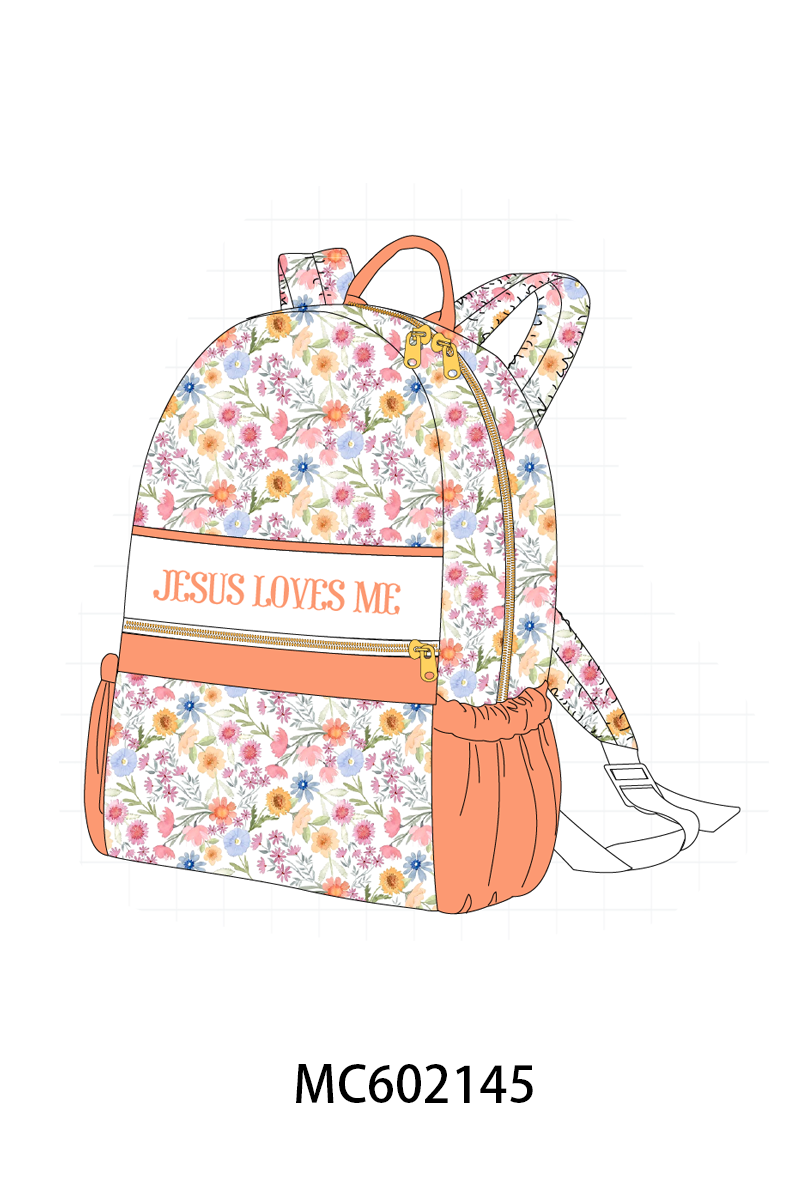 PO81 Coral floral jesus loves me smocked collection - closing 2/16 - ETA July