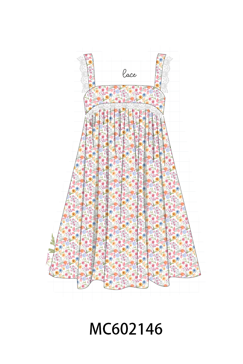 PO81 Coral floral jesus loves me smocked collection - closing 2/16 - ETA July