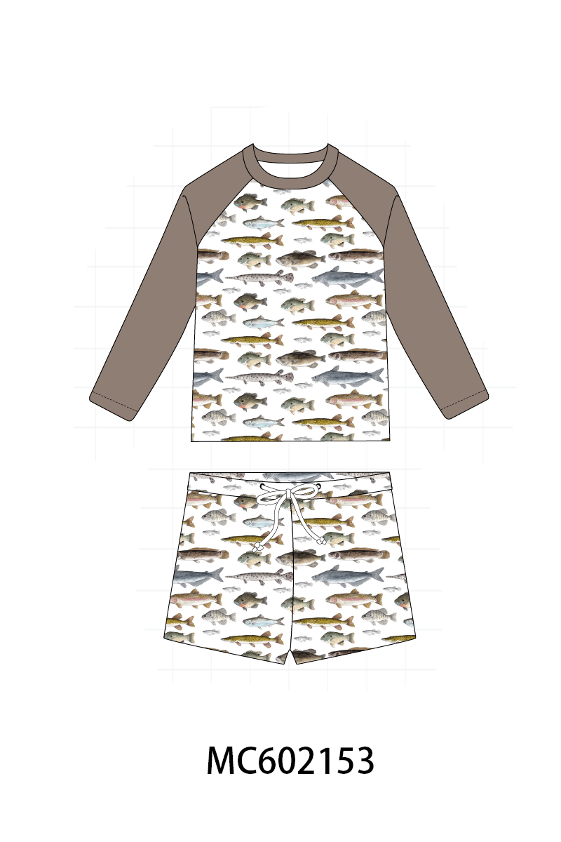 PO81 Fishes print smocked collection - closing 2/16 - ETA July