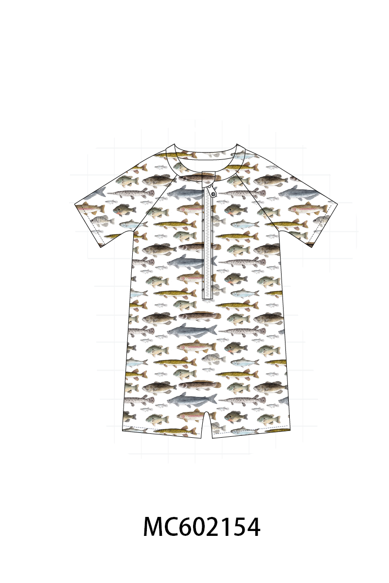 PO81 Fishes print smocked collection - closing 2/16 - ETA July