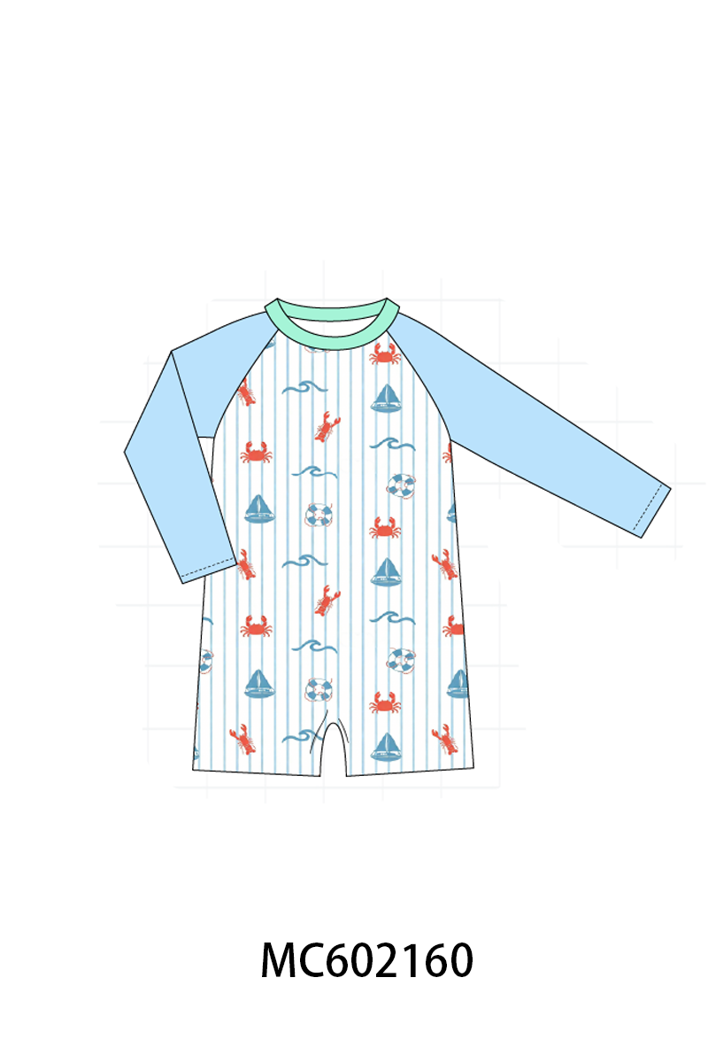 PO81 Green&blue sailboat lobster swimsuit collection - closing 2/16 - ETA July