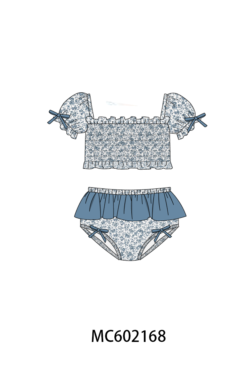 PO81 Garden floral smocked ruffle mom&me collection - closing 2/16 - ETA July