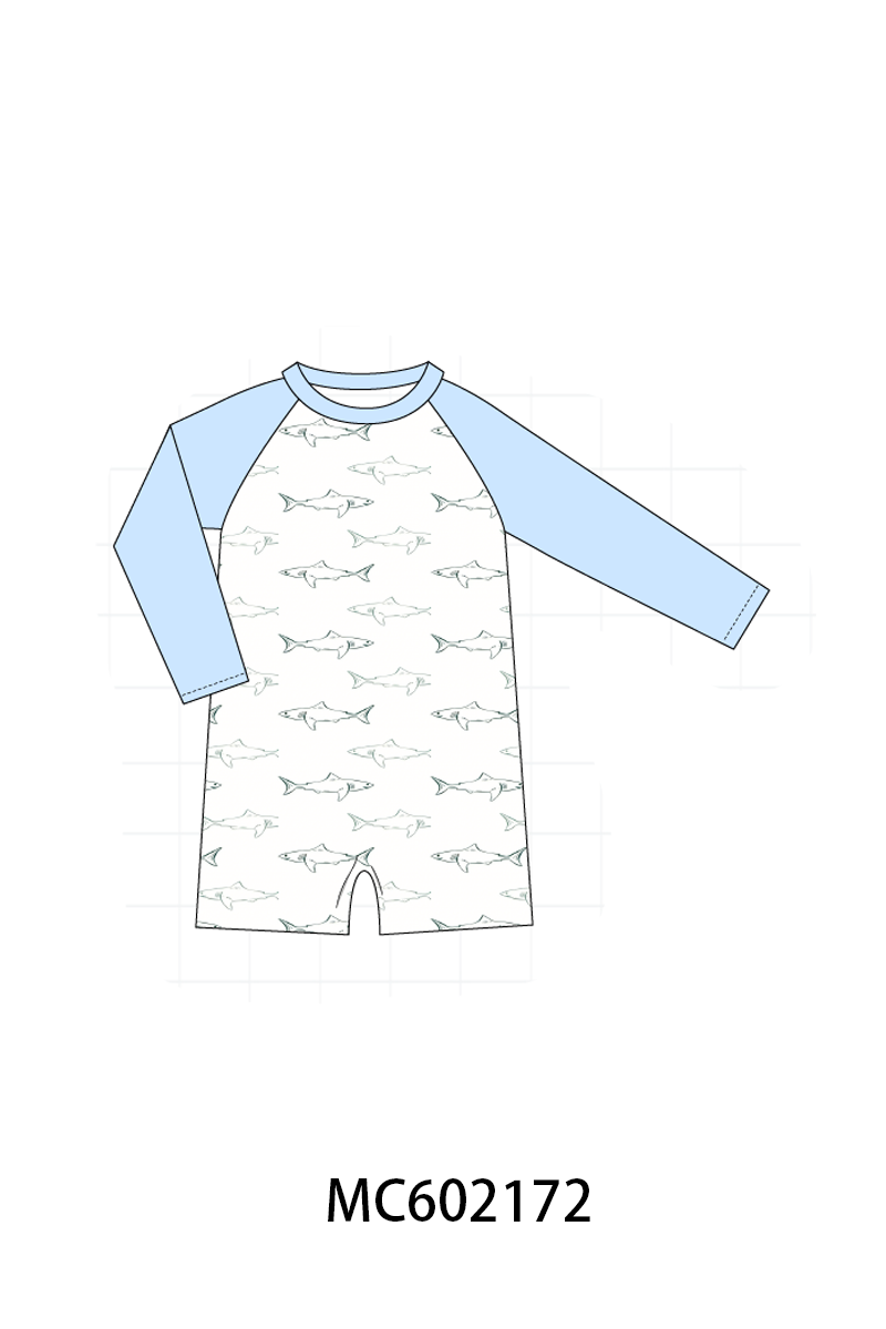 PO81 Blue sharks print boys swimsuit collection - closing 2/16 - ETA July