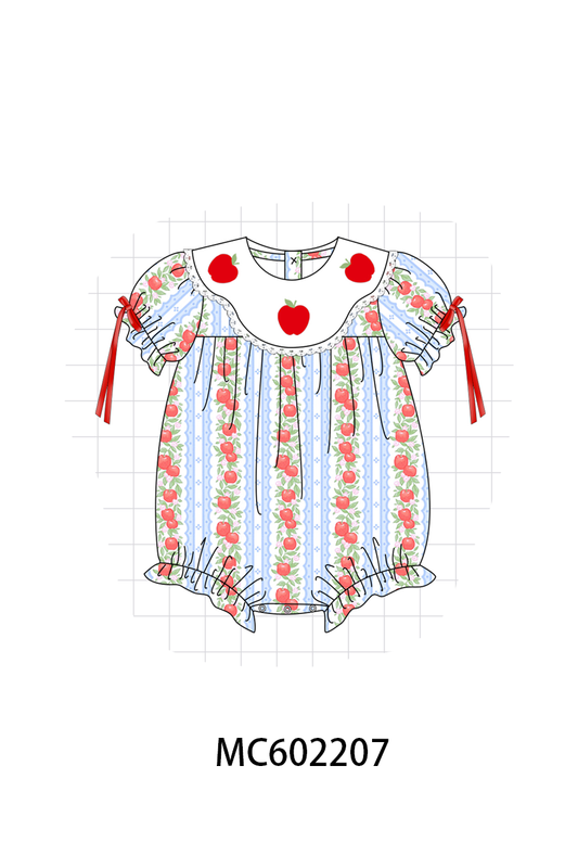 PO81 Red back to school apple embroidery print collection - closing 2/16 - ETA July