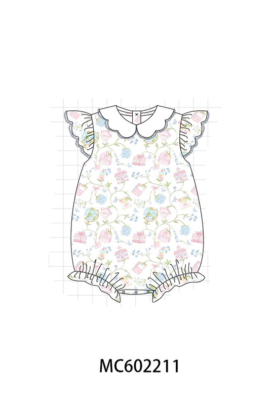 PO81 Blue hydrangea floral ruffle collection - closing 2/16 - ETA July