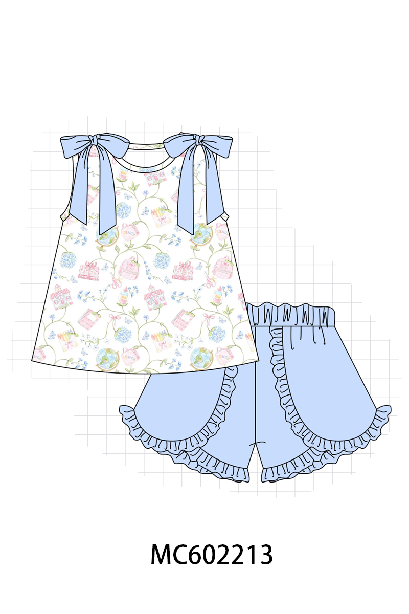 PO81 Blue hydrangea floral ruffle collection - closing 2/16 - ETA July
