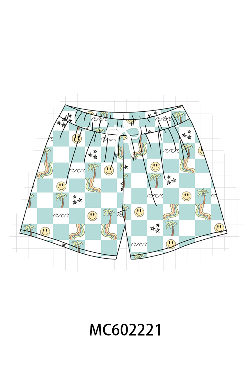 PO81 Blue checkered smile print swimsuit collection - closing 2/16 - ETA July