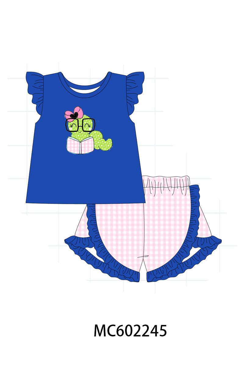 PO81 Blue bookworm applique collection - closing 2/16 - ETA July