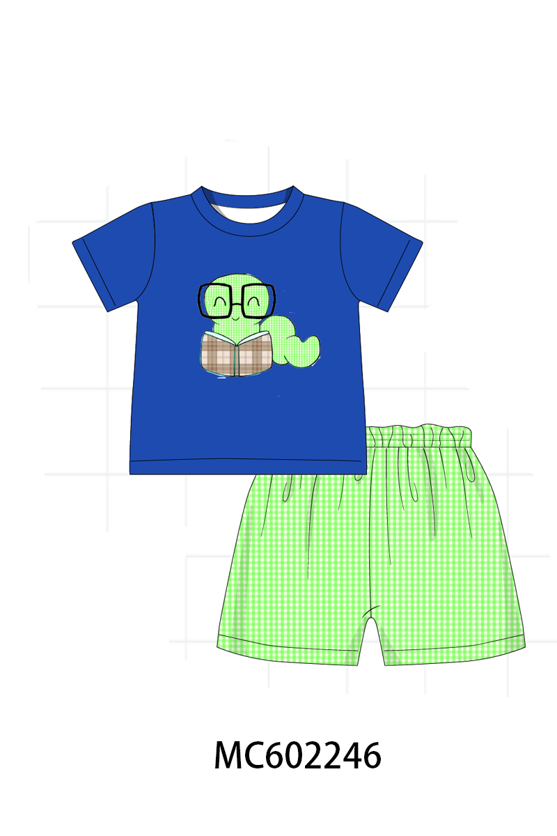 PO81 Blue bookworm applique collection - closing 2/16 - ETA July