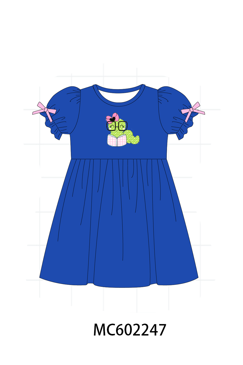 PO81 Blue bookworm applique collection - closing 2/16 - ETA July
