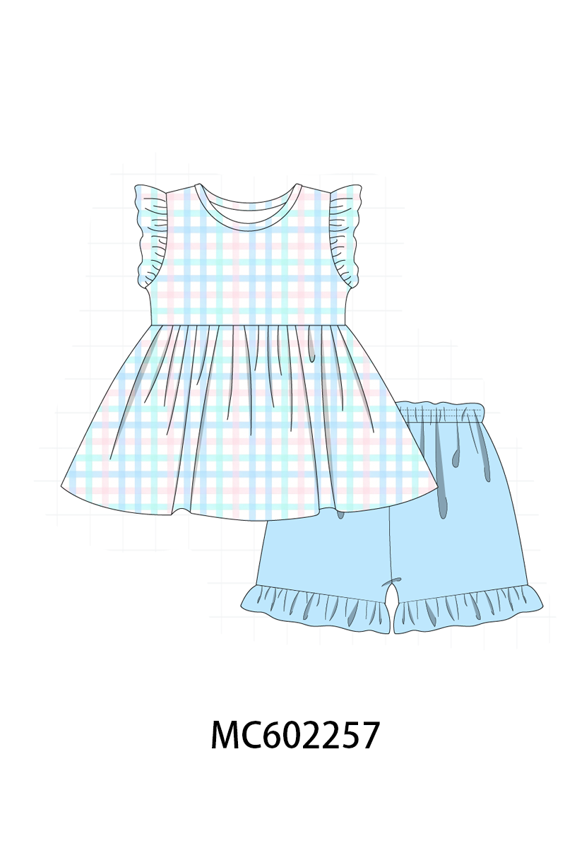 PO81 Mint plaid ruffle collection - closing 2/16 - ETA July