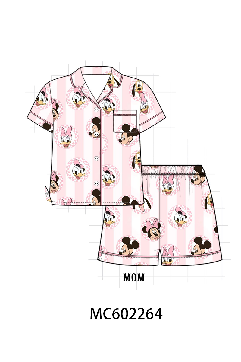 PO81 Pink character print bamboo collection - closing 2/16 - ETA July