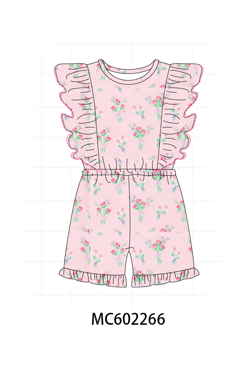 PO81 Pink floral print ruffle collection - closing 2/16 - ETA July